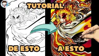 COMO DIBUJAR A RENGOKU FACIL 🔥  | DEMON SALYER DRAWING TUTORIAL