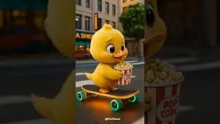 The Little Duck&rsquo;s Popcorn Adventure! 🍿 | Cute Duck Short Film #cute #duck #cartoon #story