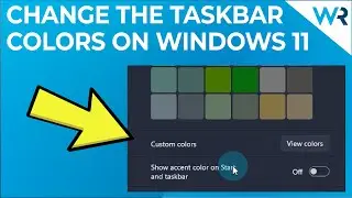 How to change the Taskbar color in Windows 11