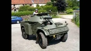 Armoured car, voiture blindee, Panhard AML. Test drive. AML60 in action.