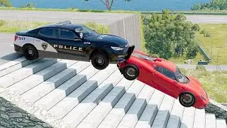 📹 Mobil vs Stairs #7 - BeamNG Drive