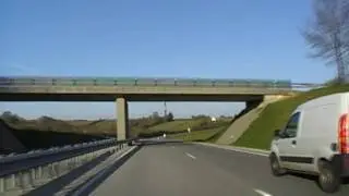 Driving On The N164 Between Ch&acirc;teaulin & Pleyben, Finist&egrave;re, Brittany 16th April 2010