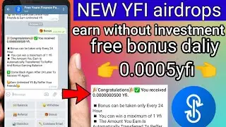 Earn Free yfi Everyday With Payment Proof - New Airdrop 2020, telegram airdrop, trust wallet