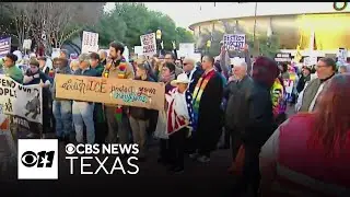 Hundreds rally in downtown Fort Worth calling for ICE to leave communities