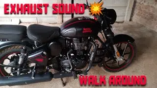 ROYAL ENFIELD CLASSIC 350 BS6 STEALTH BLACK 🔥|| WALK AROUND AND EXHAUST SOUND 💥