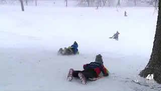 Kansas City sledders no match for Sunday blizzard
