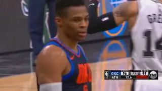 Russell Westbrook Chokes and Tries To Be Stephen Curry! Thunder vs Spurs