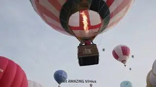 Hot Air Balloons over Vilnius Old Town