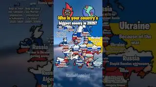 Who is your country&rsquo;s biggest enemy in 2025? | ItaliaMapping #fypシ゚viral #mapping #map #geography