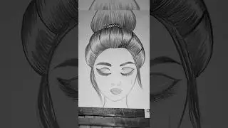 beautiful girl sketch #trendingshorts #art #drawing #trending #easydrawing #artist