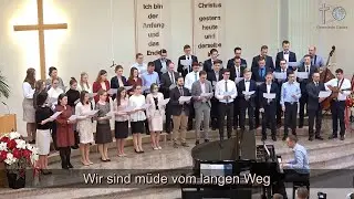 Wir sind müde vom langen Weg