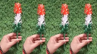 🇮🇳 Tricolour Paper Flower Making | Easy Republic Day Craft ✨ | @bhaktisketchbyvarsha 