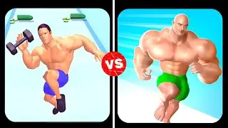 ✅ Muscle Rush 🆚 Fit Master Race runner Android ios gameplay | Kush gamerz | #games #kushgamerz