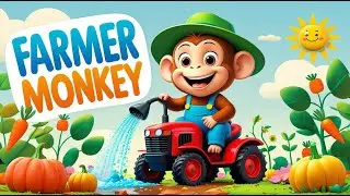 Farmer Monkey | A Peaceful Farm Story with Animals | 3d Cartoon