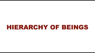 hierarchy of beings | THE AFRICAN UNDERSTANDING OF THE HIERARCHY OF BEINGS, order of hierarchy of