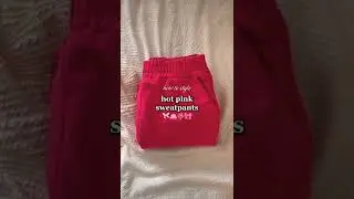 how to style hot pink sweatpants 💗🌸 #shorts