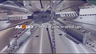 AUTOGRIP MACHINERY ::Massive and rare &mdash; 79-inch wedge-hook six-jaw power chuck for vertical lathes!