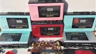 Sony WM-17 Cassette Player Walkman color Pink, Red, Turquoise - What it looks like inside mechanics?