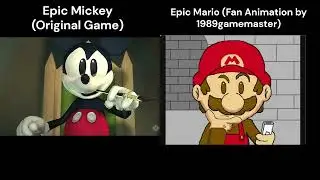 Epic Mickey vs Epic Mario | Intro Comparison