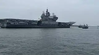 INS vikrant casting offfrom CSL Cochin port