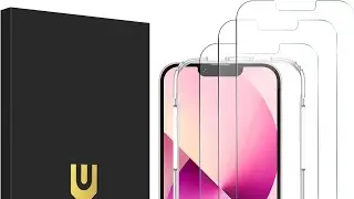 UNBREAKcable 3-Pack Screen Protector for iPhone 13/13 Pro, Double Shatterproof Tempered Glass [Easy