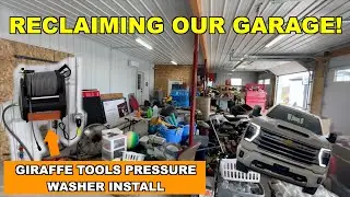 Reclaiming our Garage + Giraffe Tools Pressure Washer Install - Garage Makeover and Cleanup!