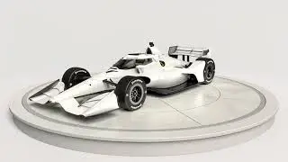Dallara DW12 UAK-18 2025 High Downforce Race Car PBR 3D model
