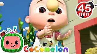 JJ DROPS Humpty Dumpty!🥚 | CoComelon | Animals for Kids | Sing Along | Learn about Anima..