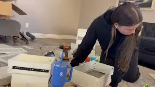 Honest Review Makeup Vanity w Drawers, Cabinets & Lights