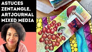 astuces zentangle artjournal mixed media - Facebook live