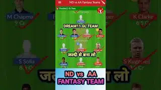 ND vs AA Dream11 Team Prediction Today | ND vs AA Dream11 Prediction #possible11 #shorts