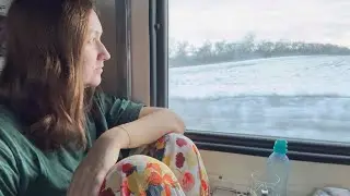 Кругом снег❄️/ Едем с Енотом🦝😀