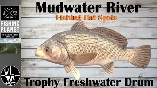 How To Catch Trophy Freshwater Drum | Mudwater River | Fishing Planet Hot Spots