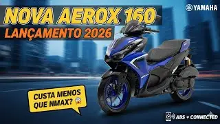 Nova Yamaha Aerox 2026: Scooter esportiva com pre&ccedil;o menor que a NMax!