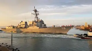 USS Thomas Hudner arrives in Portsmouth