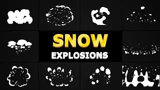 Cartoon Snow Explosions After Effects Templates