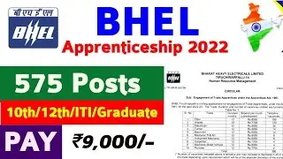BHEL Trichy Recruitment 2022 | BHEL Apprentice 2022 Apply Online