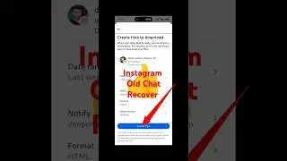 How To Recover Delete Chat On Instagram | Instagram old chat recovery #shorts