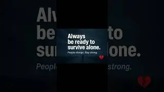 &ldquo;Be Ready to Survive Alone &mdash; Real Life Truth #motivation #quotes