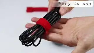 Releasable Cable Ties Wire Organizer Black 15 20 25 30cm Nylon Hook