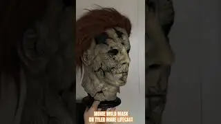 Movie mold Revolver cover style hobo Myers mask on a Tyler mane Lifecast.  #halloween #michaelmyers