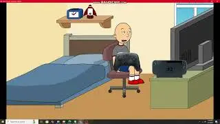 GoAnimate - Classic Caillou Rages at Mario Kart World - Smashes TV - Gets Grounded #goanimate