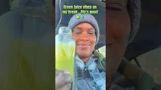 Green Juice On My Break &mdash; Fueling My Day the Healthy Way 🍏✨ #juice