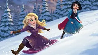 Rapunzel and Snow White's Snowy Adventure - A Bedtime Story for Kids