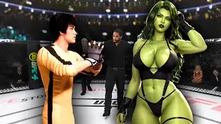 Bruce Lee vs. She Hulk alter ego | EA Sports UFC 5 (PS5)
