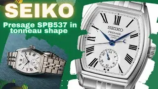 The new Seiko Presage SPB537 in tonneau shape
