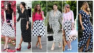Latest & Stylish Polka dot dress Designs/ Polka dot dress styling/Polka Dot Outfit Ideas 2024