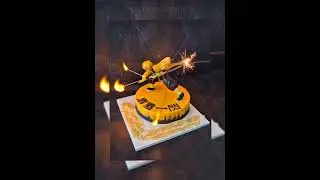 Demon Slayer Cake with Lightning Sparkler! ⚡🔥 Real Anime Vibes! | Maheshnatic Shorts