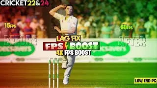 Cricket 24 FPS Boost 🔥 Low End PC | Lag Fix + Smooth Gameplay