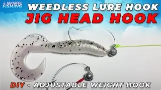 Best Fishing Tips - How To Make Adjustable Weedless Jig Head Hook With Weight Sinker Easily.